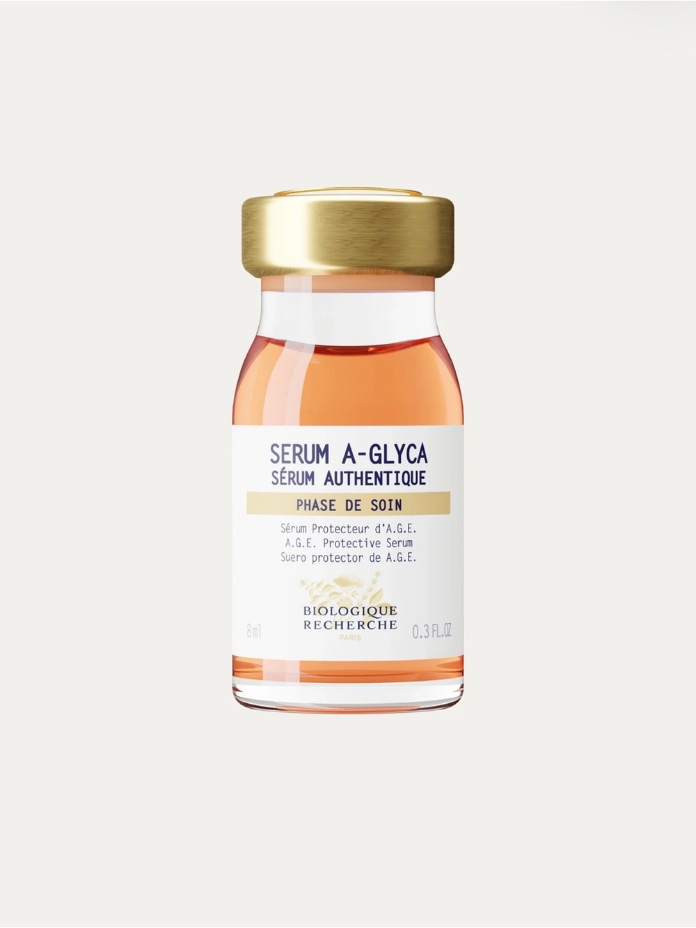 Biologique Recherche Serum A-Glyca Protective Face Serum — Gold/Peach